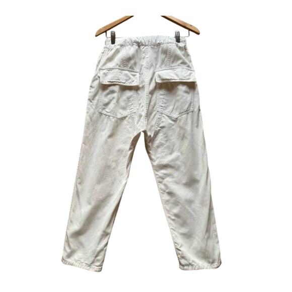 Nili Lotan S Slouchy Casablanca $395 Pants Elastic Waist Crop White 4 6 NWT - Picture 5 of 12